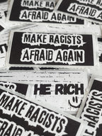 Thermal Sticker "Make Racists Afraid Again" Anti Racist Sticker