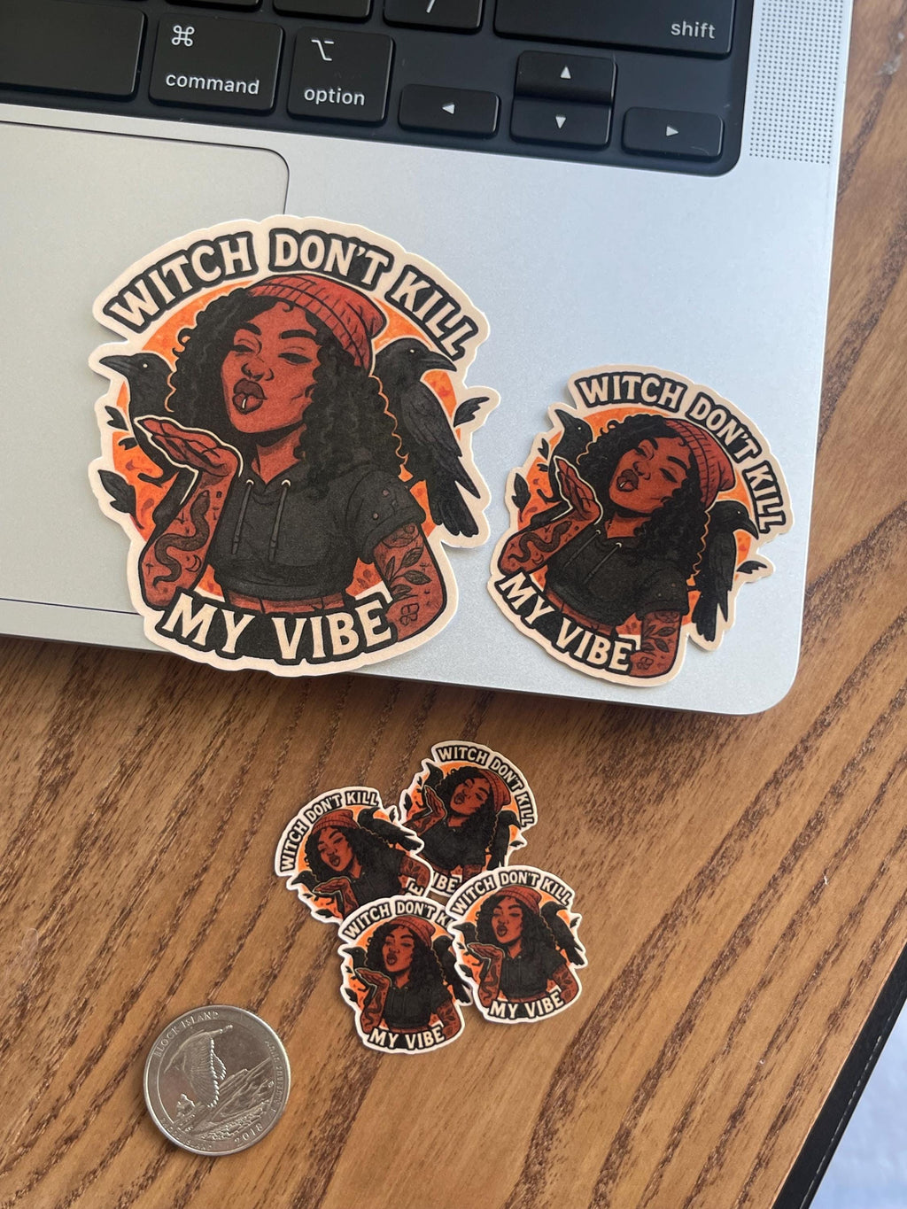 Halloween Stickers - "Witch Don't Kill My Vibe" Witchy Sticker (Dark Humor)