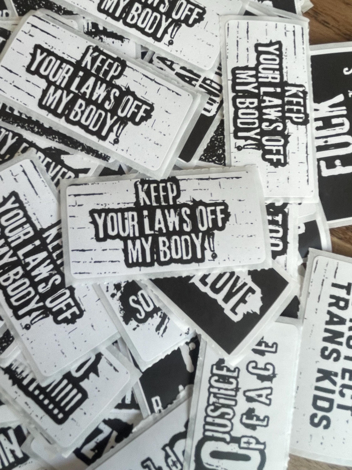 Thermal Sticker Feminist Pro Choice Sticker "Keep Your Laws Off My Body"