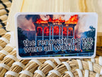 Nottoway Plantation Fire Sticker Anti-Racist & Leftist Political Art