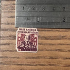 Mini Anti-Fascist Parody Stickers – Red Hat & Authoritarian Satire