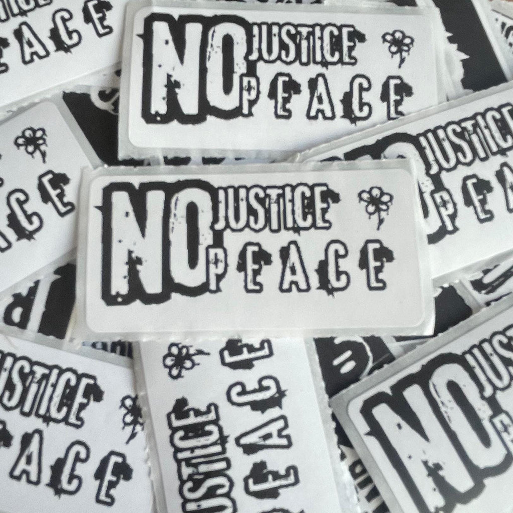 Thermal Sticker "No Justice No Peace" Protest Vinyl Decal