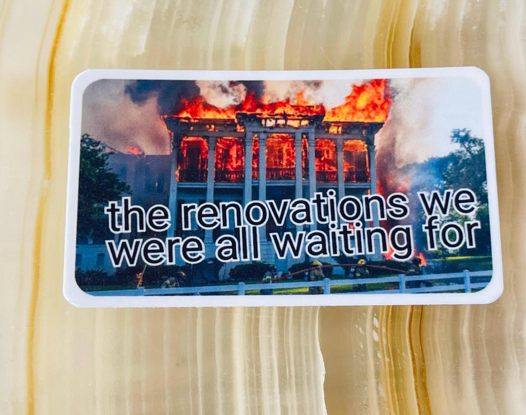 Nottoway Plantation Fire Sticker Anti-Racist & Leftist Political Art