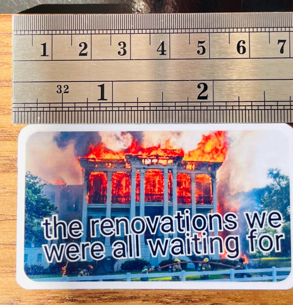 Nottoway Plantation Fire Sticker Anti-Racist & Leftist Political Art