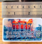 Nottoway Plantation Fire Sticker Anti-Racist & Leftist Political Art