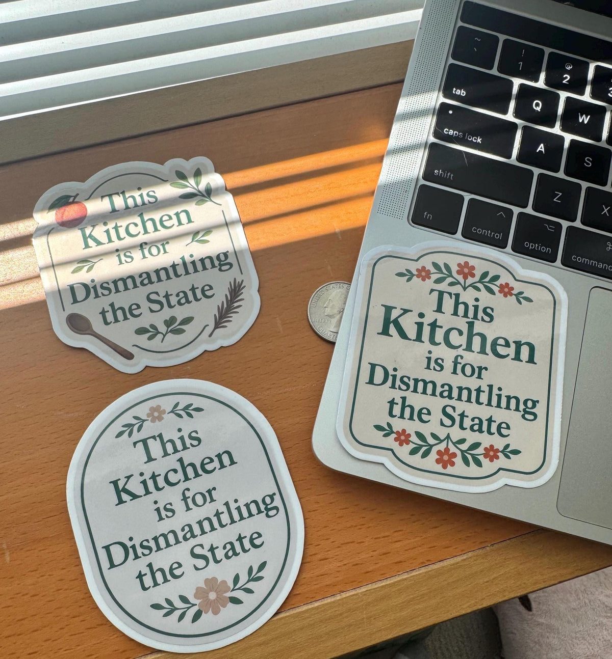 "This Kitchen is for Dismantling the State" Anti-Trump Feminist Humor Kitchen Sticker