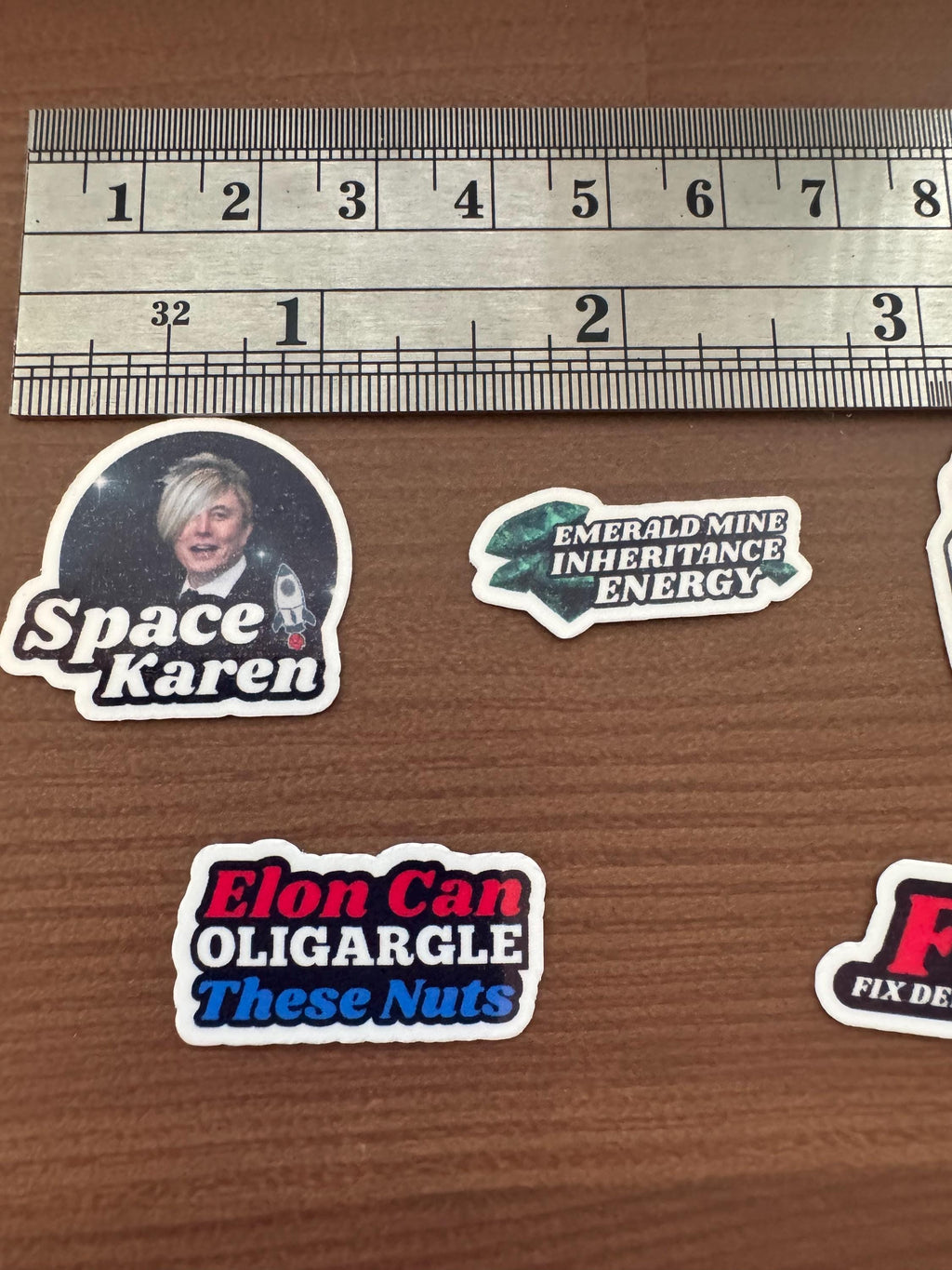 100 Mini Funny Political Stickers, Anti Trump & Elon