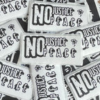 Thermal Sticker "No Justice No Peace" Protest Vinyl Decal