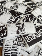 Thermal Sticker "Abort The Court" Sticker: Protest Handout Decal