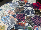 "Too Educated to Entertain Weak Logic" Funny Retro Political Sticker: Smart Humor - Vinyl Decal for Thinkers