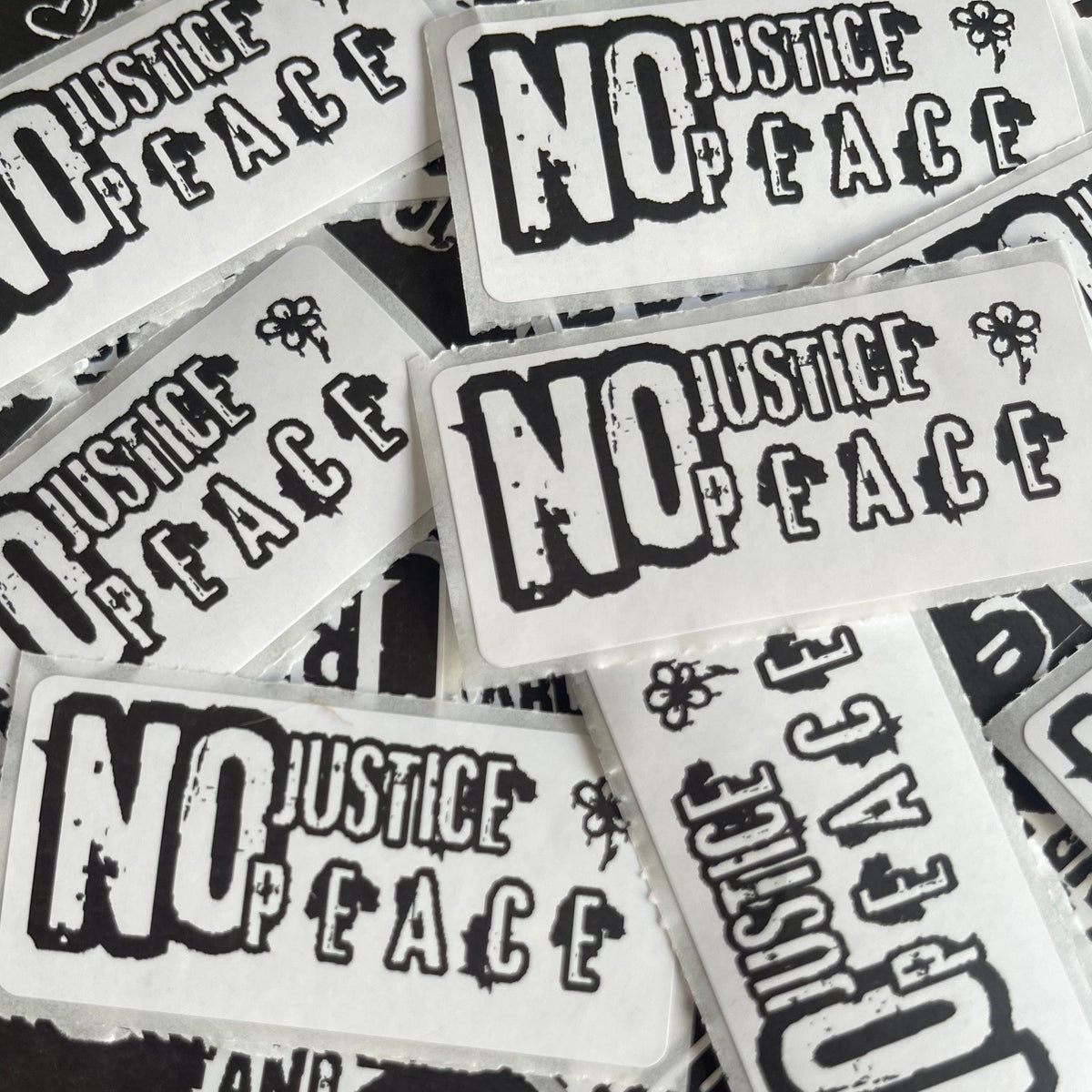 Thermal Sticker "No Justice No Peace" Protest Vinyl Decal