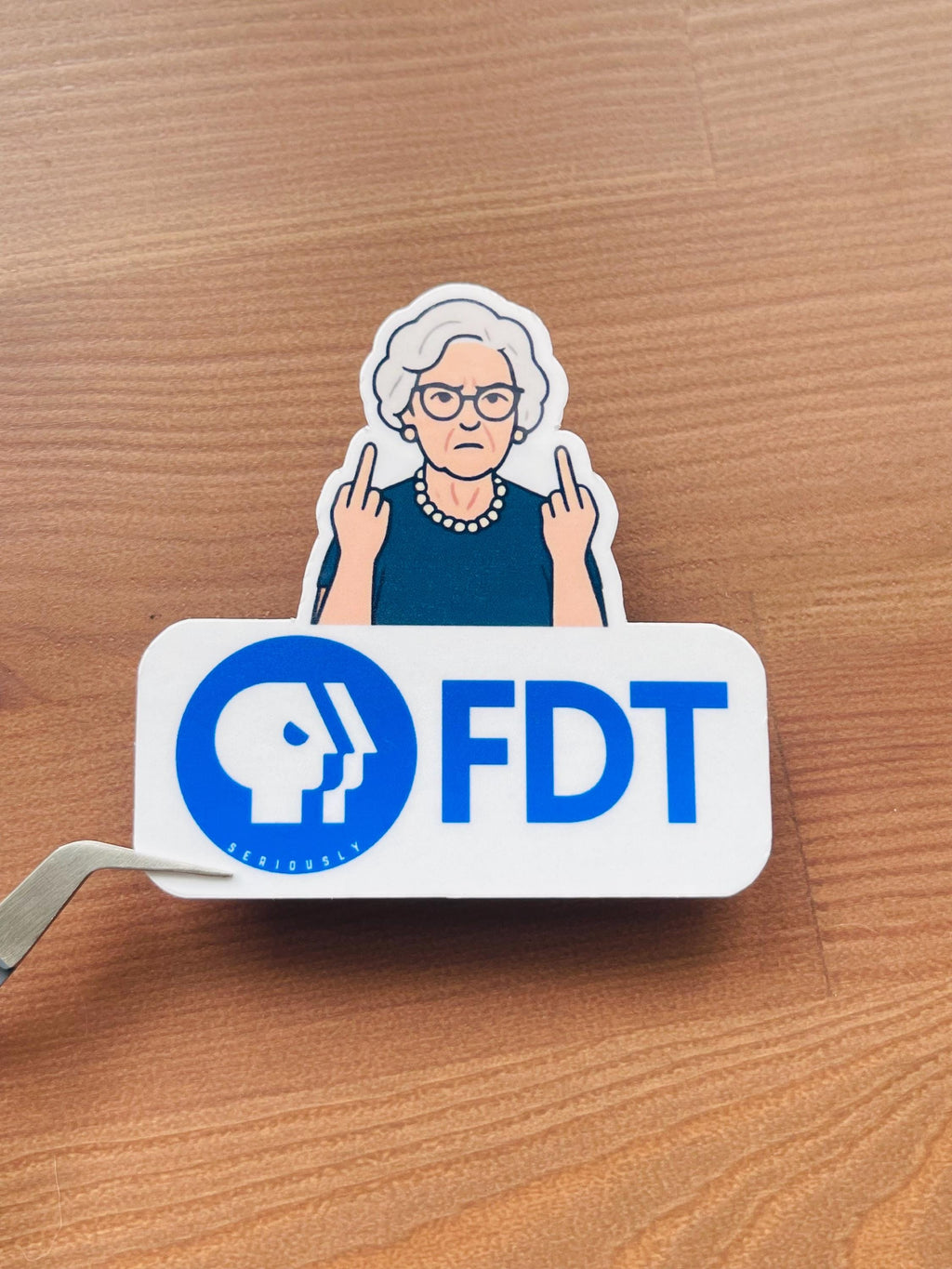 Anti-Trump FDT Sticker: Satirical Leftist Political Humor