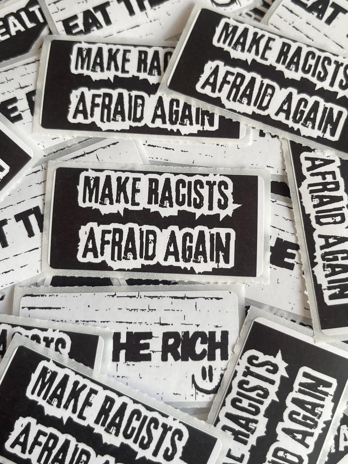 Thermal Sticker "Make Racists Afraid Again" Anti Racist Sticker
