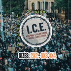 "I.C.E. Keeping Stolen Land 'Pure' Since 2003"  Satire – Vinyl Decal with Border Map & Barbed Wire Design