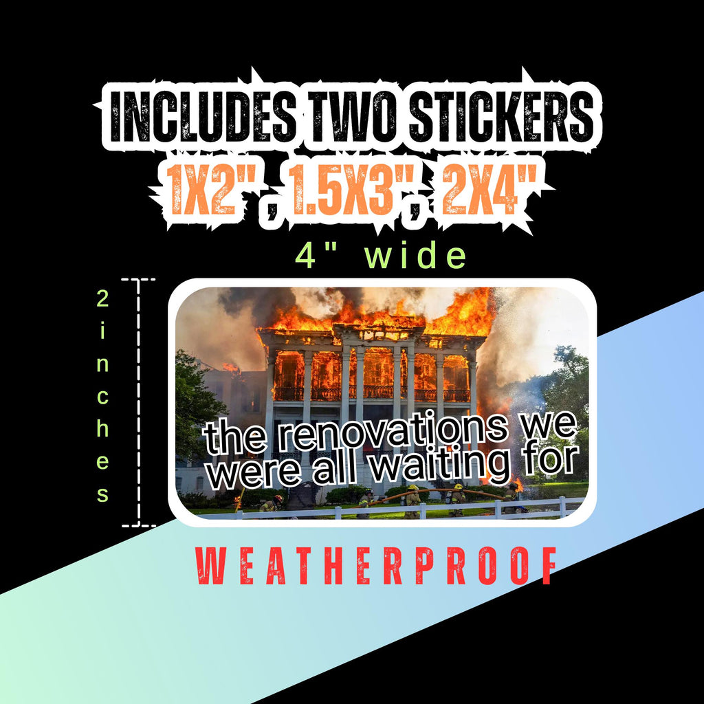 Nottoway Plantation Fire Sticker Anti-Racist & Leftist Political Art