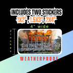 Nottoway Plantation Fire Sticker Anti-Racist & Leftist Political Art