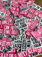 Sticker Pack: Anti-Fascism Hot Pink Mini Decals