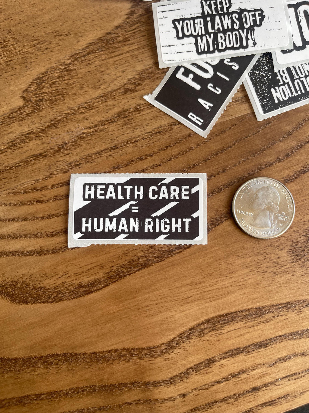 Thermal Sticker "Health Care Is A Human Right" Vinyl Decal