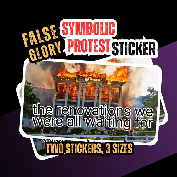 Nottoway Plantation Fire Sticker Anti-Racist & Leftist Political Art