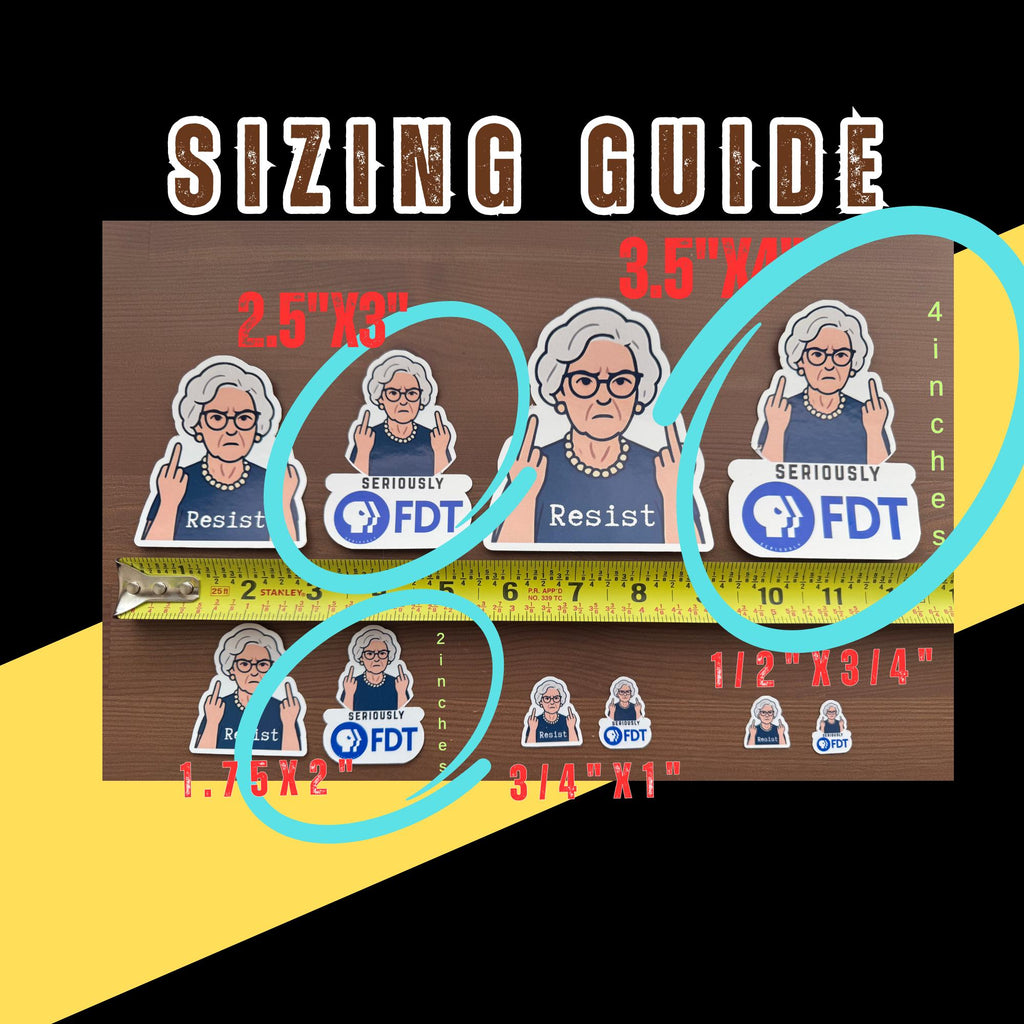 Angry Granny Anti-Trump FDT Sticker with PBS Satire