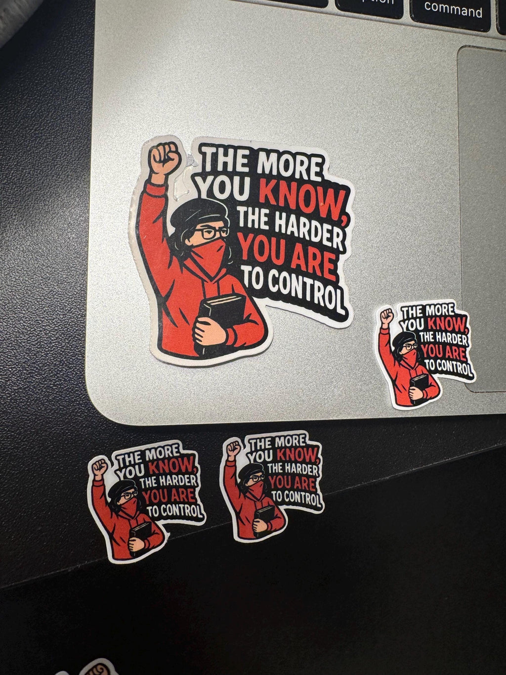 "The More You Know- The Harder You Are To Control" Teacher Vinyl Sticker, Inspirational Quote Gift