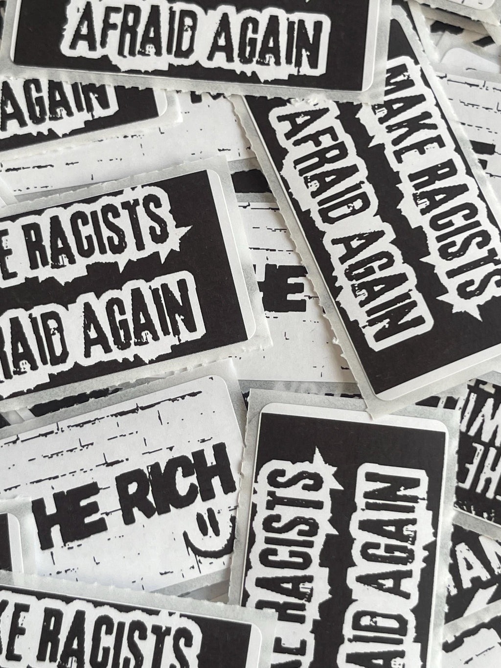 Thermal Sticker "Make Racists Afraid Again" Anti Racist Sticker