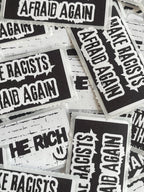 Thermal Sticker "Make Racists Afraid Again" Anti Racist Sticker