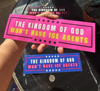 Progressive Christian Bumper Sticker, Anti-ICE, Pro-Human Rights (3x10")